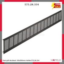 Vent.grill alu.black 100x500mm Hafele 575.28.334