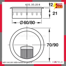 NẮP CHE DÂY ĐIỆN Hafele 631.35.214