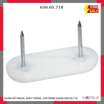 CHÂN ĐẾ=NHỰA, MÀU TRẮNG, 44X18MM Hafele 650.05.718