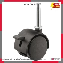 BÁNH XE ĐÔI CHO ĐỒ NỘI THÂT=NHỰA Hafele 660.08.320