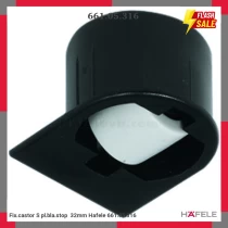 Fix.castor S pl.bla.stop  32mm Hafele 661.05.316
