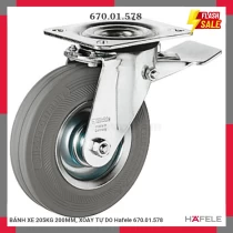BÁNH XE 205KG 200MM, XOAY TỰ DO Hafele 670.01.578