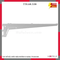 TAY ĐỠ KỆ 2 MÓC MÀU NHÔM=K Hafele 770.68.538
