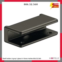 Shelf holder zi.grey f.glass 8-10mm Hafele 806.52.560