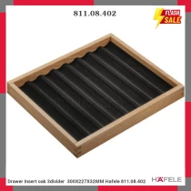 Drawer Insert oak 3divider  300X227X32MM Hafele 811.08.402