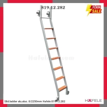 Slid.ladder alu.aluc. 8/2250mm Hafele 819.12.282
