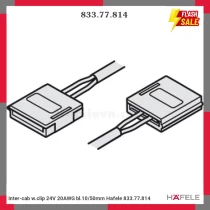 Inter-cab w.clip 24V 20AWG bl.10/50mm Hafele 833.77.814