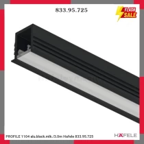 PROFILE 1104 alu.black.mlk./3.0m Hafele 833.95.725