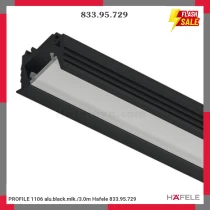 PROFILE 1106 alu.black.mlk./3.0m Hafele 833.95.729