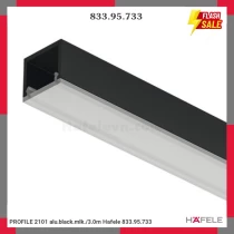 PROFILE 2101 alu.black.mlk./3.0m Hafele 833.95.733