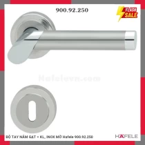 BỘ TAY NẮM GẠT = KL, INOX MỜ Hafele 900.92.250
