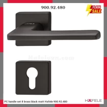 PC handle set 8 brass black matt Hafele 900.92.480