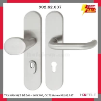 TAY NẮM GẠT ĐẾ DÀI = INOX MỜ, CC 72 Hafele 902.82.037