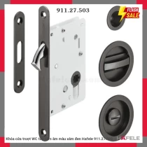 Khóa cửa trượt WC tay nắm âm màu xám đen Hafele 911.27.503