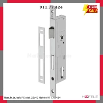 Narr.fr.dr.lock PC stst. 22/40 Hafele 911.77.424