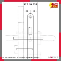 Bộ trục vít cho khóa DT700/710c Hafele 917.80.591