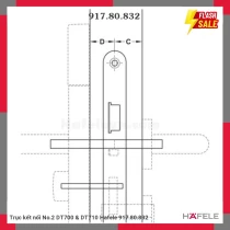 Trục kết nối No.2 DT700 & DT710 Hafele 917.80.832