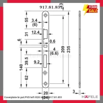 Coverplate br.pol.PVD left R20 Hafele 917.81.851