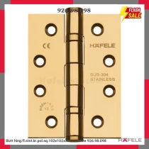 Butt hing.fl.stst.br.pol.sq.102x102x3mm Hafele 926.98.098