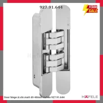Door hinge zi.chr.matt dt=40mm Hafele 927.91.644