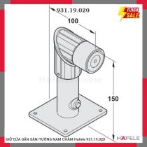 GIỮ CỬA GẮN SÀN/TƯỜNG NAM CHÂM Hafele 931.19.020