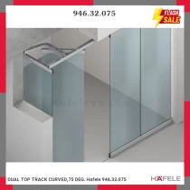 DUAL TOP TRACK CURVED,75 DEG. Hafele 946.32.075