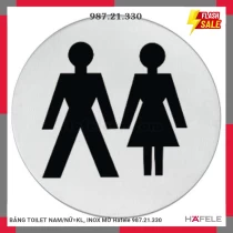 BẢNG TOILET NAM/NỮ=KL, INOX MỜ Hafele 987.21.330