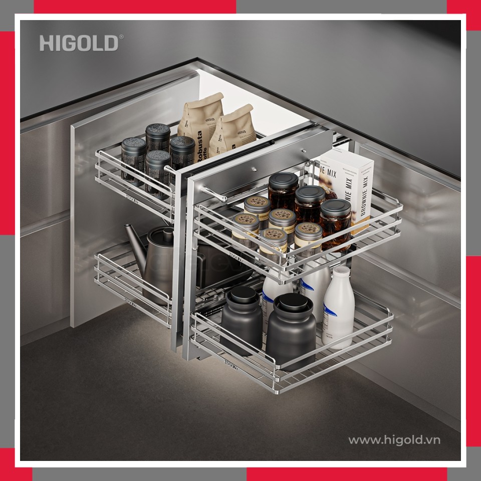 KỆ GÓC MỞ TOÀN PHẦN DIAMOND 2.0 HiGold 101034