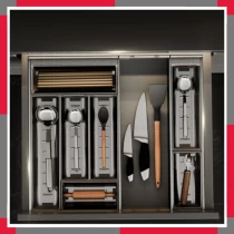 Khay Chia Thìa Dĩa Inox 304 Mỏ Rộng EuroGold E0645E