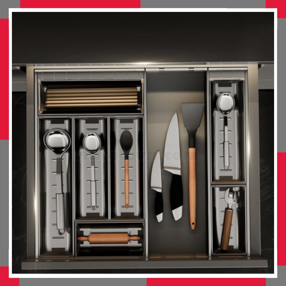 Khay Chia Thìa Dĩa Inox 304 Mỏ Rộng EuroGold E0645E