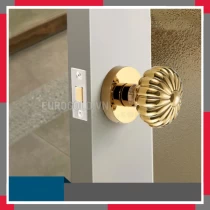 Khóa Cửa Phân Thể, Khóa Cửa đi Thông Phòng Hợp Kim Cao Cấp Mạ Pvd Vàng Bóng EuroGold BR5-153