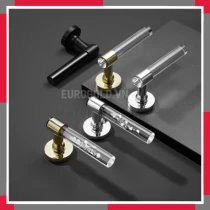 Khóa Cửa Phân Thể, Khóa Cửa đi Thông Phòng Hợp Kim + Tay Cầm Mica Cao Cấp EuroGold BH72F331