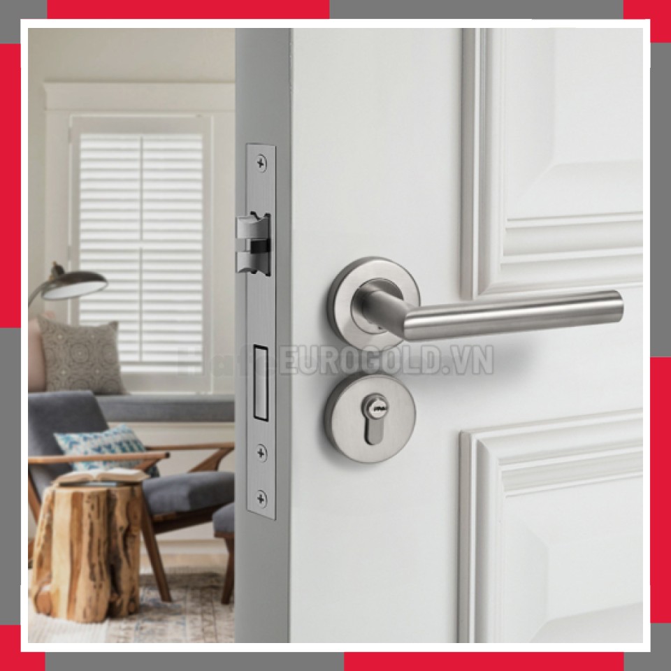 Khóa Cửa Phân Thể, Khóa Cửa đi Thông Phòng Inox EuroGold SUS304