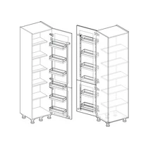 Khung Tandem side bạc 600/1700mm KESSEBOEHMER 545.00.932