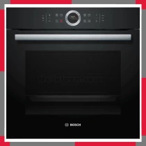 Lò Nướng Bosch HBG635BB1 - Kính Đen, 13 Chức Năng, Tráng Men Cao Cấp