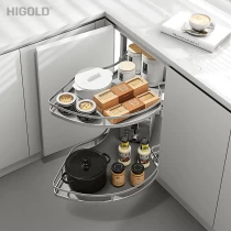 MÂM XOAY GÓC HÌNH LÁ NAN DẸT DIAMOND HiGold 101072