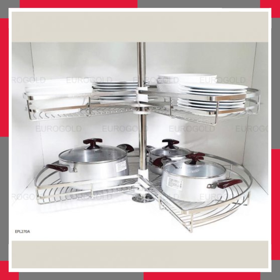 Mâm Xoay Inox Mờ Nan Dẹt EuroGold EPL270A