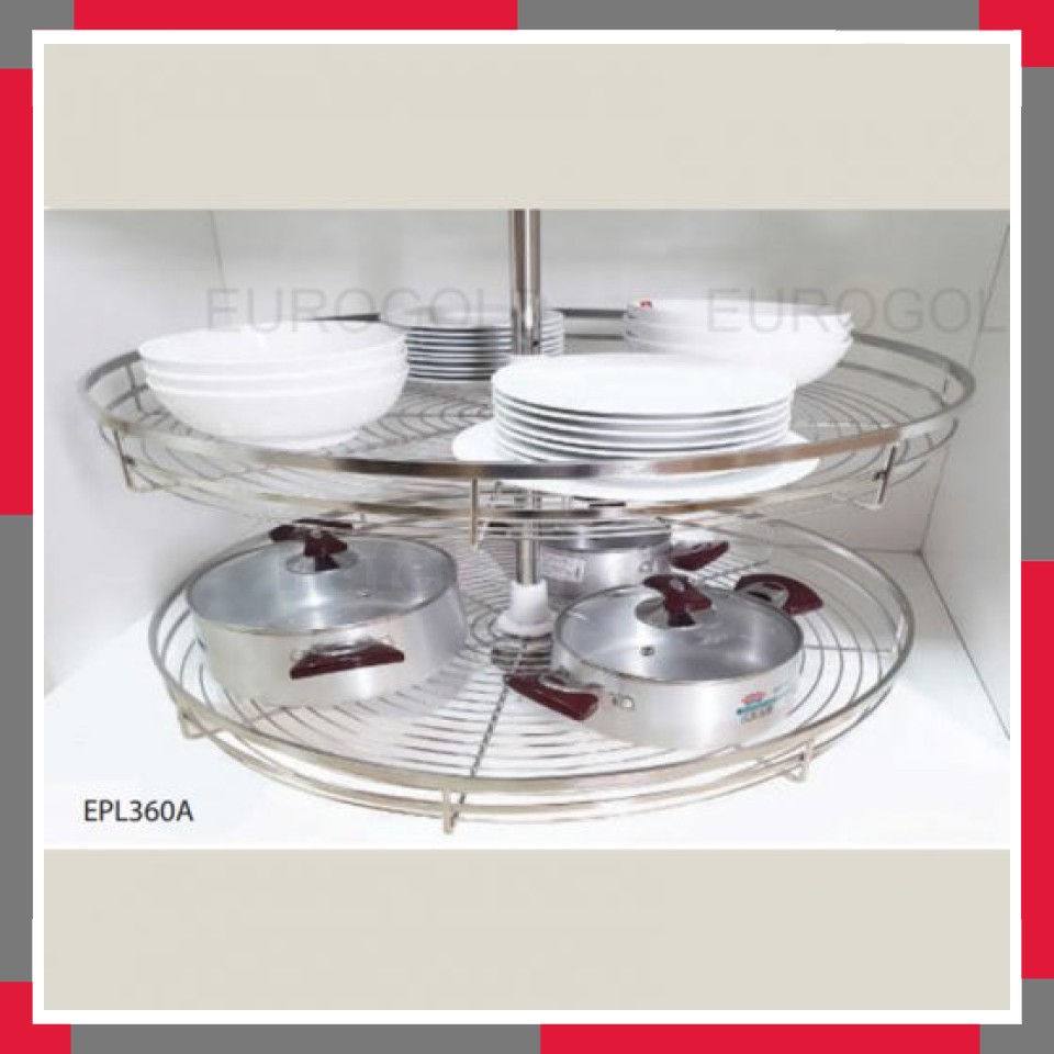 Mâm Xoay Inox Mờ Nan Dẹt EuroGold EPL360A