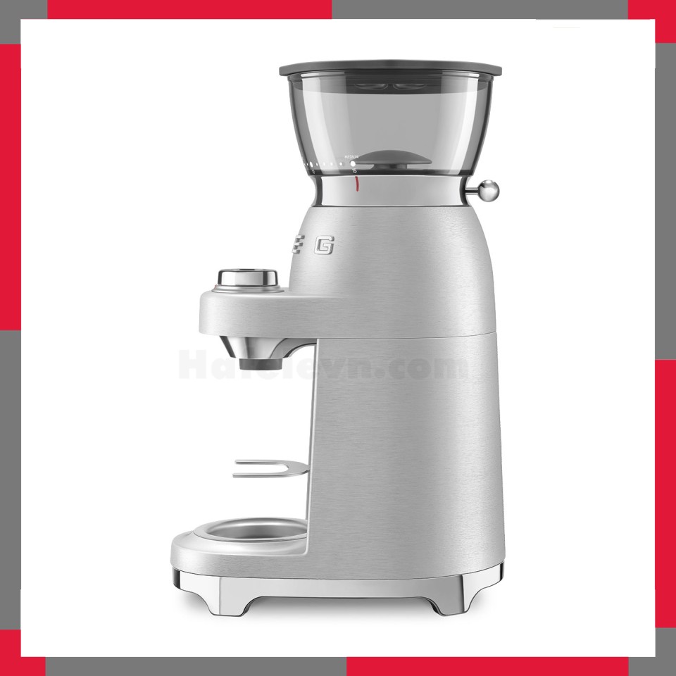 Máy xay cà phê Smeg, model CGF02SSEU, màu thép không gỉ (màu inox)