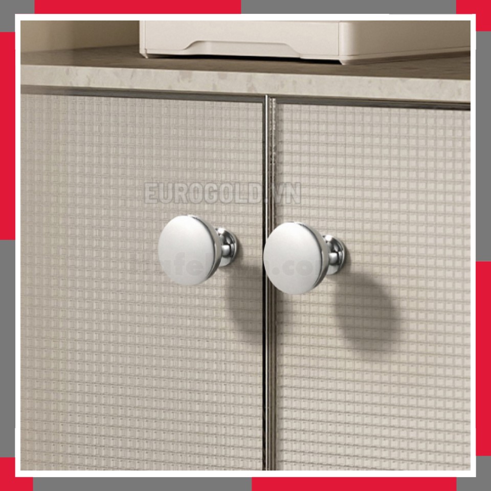 Núm Tủ Hợp Kim Cao Cấp Màu Crom Bóng EuroGold BHK137
