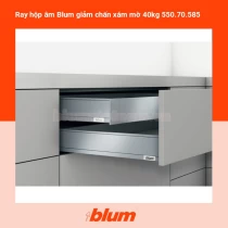 Ray hộp âm Blum giảm chấn xám mờ 40kg 550.70.585