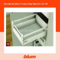 Ray hộp âm Blum Y3 màu trắng 30kg 551.23.709