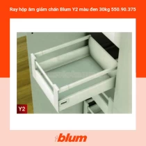 Ray hộp âm giảm chấn Blum Y2 màu đen 30kg 550.90.375