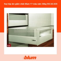 Ray hộp âm giảm chấn Blum Y7 màu xám 30kg 553.83.835