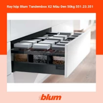 Ray hộp Blum Tandembox X2 Màu Đen 50kg 551.23.351