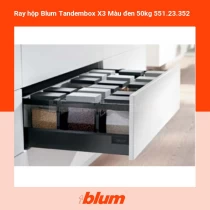 Ray hộp Blum Tandembox X3 Màu đen 50kg 551.23.352