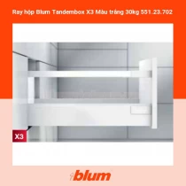 Ray hộp Blum Tandembox X3 Màu trắng 30kg 551.23.702