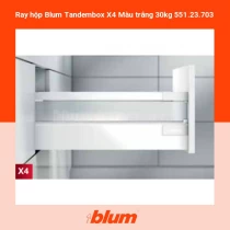 Ray hộp Blum Tandembox X4 Màu trắng 30kg 551.23.703