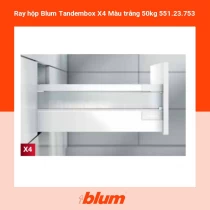 Ray hộp Blum Tandembox X4 Màu trắng 50kg 551.23.753