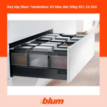 Ray hộp Blum Tandembox X5 Màu đen 50kg 551.23.354